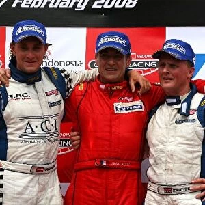 Speedcar Series: Podium; : Mathias Lauda, Jean Alesi and Johnny Herbery