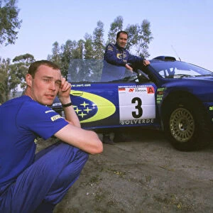 WRC-Richard Burns and Robert Reid with car-Subaru