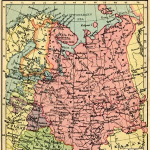 A 1930s Map Of Russia In Europe And The New Baltic States