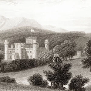 19th Century View Of Eastnor Castle, Near Ledbury, Herefordshire, England. From Churtons Portrait And Lanscape Gallery, Published 1836
