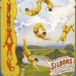 The Barnum & Bailey greatest show on earth circa 1896, Circus poster showing trapeze artists