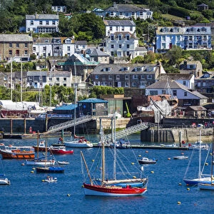 Boats in Harbour, Fowey, Cornwall, England, United Kingdom