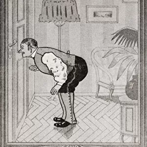 What The Butler Saw. From Illustrierte Sittengeschichte Vom Mittelalter Bis Zur Gegenwart By Eduard Fuchs, Published 1909
