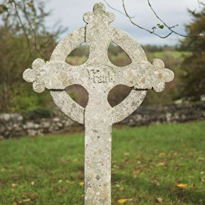 A celtic cross tombstone; Ireland