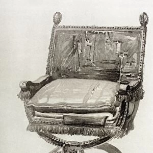 The Chair In Which King Charles I Sat During His Trial. From Memoirs Of The Martyr King By Allan Fea Published 1905