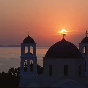 Church Of Katapola At Sunset. Amorgos, Greek Islands