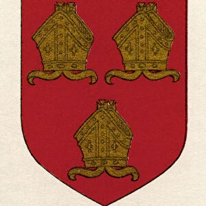 Coat of arms of the Diocese of Chester. From Cathedrals, published 1926