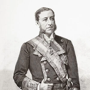 Cristobal Colon de la Cerda y Gante, XIII Duke of Veragua, 1837 - 1910. Spanish politician, Minister of Development and Minister of the Navy. From La Ilustracion Espanola y Americana, published 1892