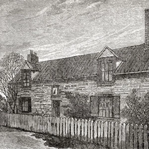 Dial Cottage, West Moor, Killingworth, Newcatle Upon Tyne, England. Home of George Stephenson. George Stephenson, 1781 -1848. British civil engineer and mechanical engineer. From Great Engineers, published c. 1890
