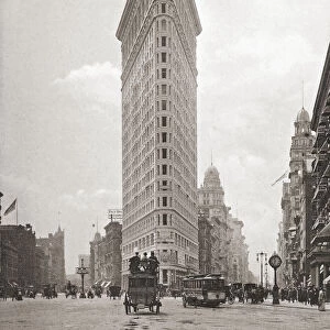 The Flatiron Building, New York, United States of America, designed by architect Daniel Burnham, 1846-1912. The building was completed in 1902