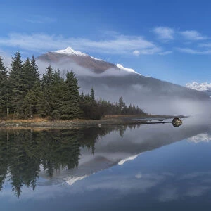 Foggy Morning At Mendenhall Lake, Tongass National Forest; Juneau, Alaska, United States Of America