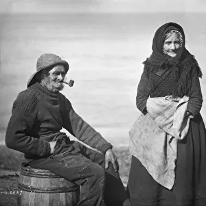 Frank Meadow Sutcliffe original fisherman with wife