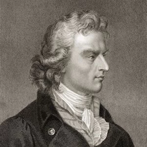 Friedrich Von Schiller 1759-1805. German Poet, Dramatist Philosopher & Historian. From The Book "Gallery Of Portraits"Published London 1833