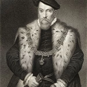Henry Fitzalan 12Th Earl Of Arundel, C1512-1580. Prominent English Lord Implicated In Roman Catholic Conspiracies Against Elizabeth I. From The Book "Lodges British Portraits"Published London 1823