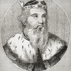 Henry I, c. 1068 - 1135, aka Henry Beauclerc. King of England. From The History of Progress in Great Britain, published 1866