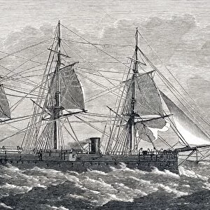 Hms Invincible At The Queens Jubilee Naval Review In 1887 From Illustrated London News July 1887