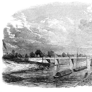 The Illustrated London News Etching From 1854. New Bridgeover The River Severn At Upton