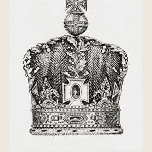 The Imperial State Crown, made for Queen Victoria in 1838. From The National Encyclopaedia: A Dictionary of Universal Knowledge, published c. 1890; Illustration