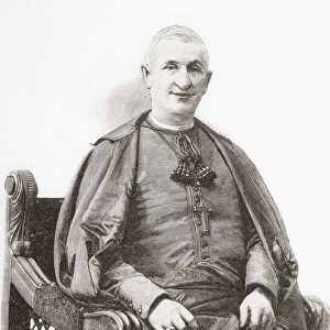 Jose Maria Justo Cos y Macho, 1838 - 1919. Spanish Cardinal of the Roman Catholic Church and Archbishop of Valladolid. From La Ilustracion Artistica, published 1887