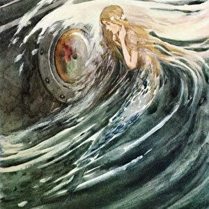 The Little Mermaid Watches. Colour Illustration By Helen Stratton From The Book Hans Andersens Fairy Tales Published C. 1930