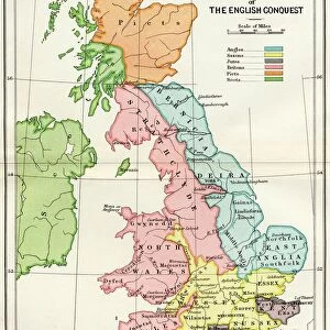 Map Of Britain In The Midst Of The English Conquest From A Short History Of The English People By John Richard Green Published By Macmillan And Co 1911