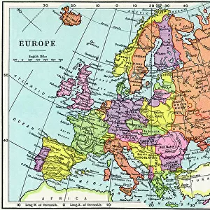 Map Europe European 1930's 20th Century Country