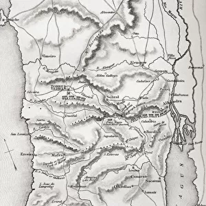 Map Of The Lines Of Torres Vedras, Portugal, 1810. From Life And Campaigns Of Arthur Duke Of Wellington, Published 1841