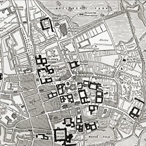 Map Of Oxford, Oxfordshire, England In The Late 19Th Century. From Our Own Country Published 1898