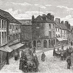 The Market Place And Old Town Hall, Carlisle, Cumbria, England In The Late 19Th Century. From Our Own Country Published 1898