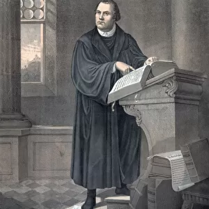 Martin Luther, 1483 To 1546. German Theologian. After A 19Th Century Lithograph