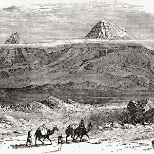 Mount Ararat, Turkey Seen From The Plain Of Erivan Or Yerevan, Armenia, After A Painting By J. Baillie Fraser. From The Imperial Bible Dictionary, Published 1889