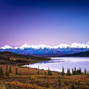 Mount Denali at Wonder Lake in Denali National Park & Preserve, Alaska, USA