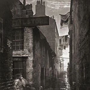 Old Vennel, off High Street, Glasgow, Scotland in the 1870 s. Photograph from The Old Closes and Streets of Glasgow, by Scottish photographer Thomas Annan 1829-1887