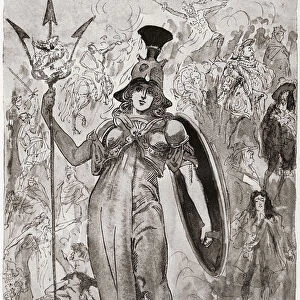 The Pageant Of English History. Frontispiece By Harry Furniss For The Charles Dickens Book A Childs History Of England, From The Testimonial Edition, Published 1910
