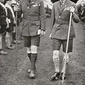 The Prince Of Wales, Later King Edward Viii, With Robert Baden-Powell At The Imperial Jamboree, Wembley, London, England In 1924. Edward Viii, Edward Albert Christian George Andrew Patrick David, Later The Duke Of Windsor, 1894
