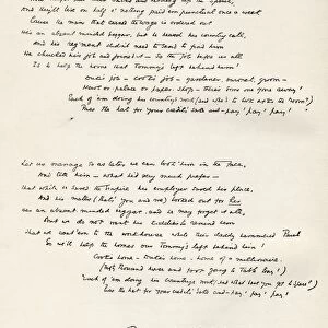 Sample Of Rudyard Kipling Handwriting. The Absent Minded Beggar Stanzas Three And Four. From A Facsimile Printed By The Daily Mail Publishing Company 1900. From The Book South Africa And The Transvaal War By Louis Creswicke, Published 1900
