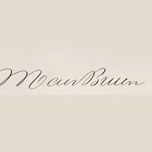 Signature Of Martin Van Buren 1782 To 1862 8Th President Of The United States 1837 To 1841 And A Founder Of The Democratic Party