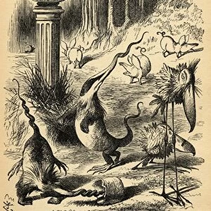 The Slithy Toves. Illustration By Sir John Tenniel, 1820-1914. From The Book Through The Looking-Glass And What Alice Found There By Lewis Carroll. Published London 1912