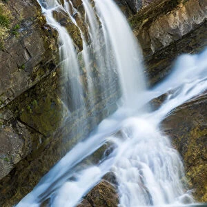 Splashing waterfalls, Waterton Lakes National Park, Alberta, Canada