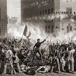 Street Fighting Battle July Revolution 1830 Rue De Rohan