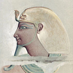 Thutmose I. Third pharaoh of 18th Egyptian dynasty. After a work by archeologist Howard Carter, used in the book The Tomb of Hatshopsitu by Theodore M. Davis, published in London, 1906; Illustration