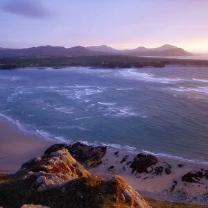 Trawbreaga Bay, Inishowen Peninsula, County Donegal, Ireland; Beach And Seascape At Sunset