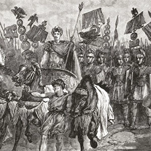 A triumphant military commander enters Rome. From Cassells Illustrated Universal History, published 1883