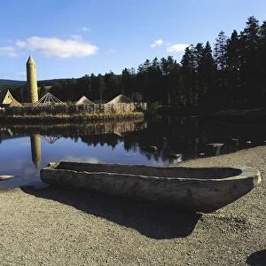 Ulster History Park, Co Tyrone, Ireland; Round Tower And Crannog