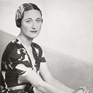 Wallis Simpson, Previously Wallis Spencer, Later The Duchess Of Windsor, 1896 - 1986. American Socialite Whose Third Husband, Prince Edward, Duke Of Windsor, Formerly King Edward Viii, Abdicated His Throne To Marry Her. From Edward Viii His Life And Reign