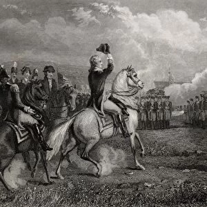 Washington Taking Command Of The Army At Cambridge Massachusetts Usa 1775 George Washington 1732-1799 First President Of The United States From A 19Th Century Print Engraved By J Rogers After Wageman