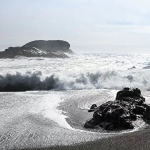 Waves Rolling On Shore; Tofino, British Columbia, Canada