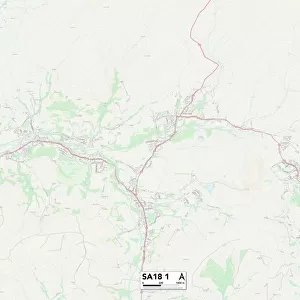 Carmarthenshire SA18 1 Map