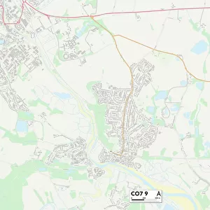 Postcode Sector Maps Poster Print Collection: CO - Colchester