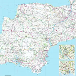 Devon County Road Map